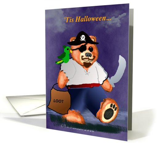 'Tis Halloween Pirate Bear card (696391)