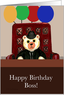 Happy Birthday Boss Bear card