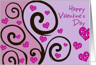 Valentine - purple tree card