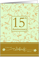 15th Anniversary Invitation card