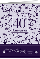40th Anniversary Invitation card