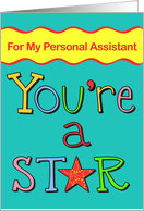 Thank You - You’re A Star, Personal Assistant card