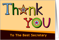 Thank You, Secretary card