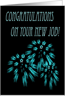 Congratulations, new job, fireworks card