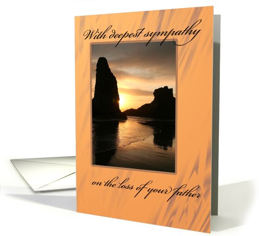 Deepest sympathy, father, sunset card (630268)