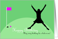 Teen Girl Golf Birthday card