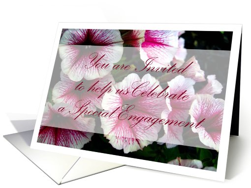 Engagement Party Invitations Petunia Flowers card (646378)