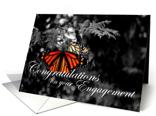 Monarch Butterfly Engagement Congratulations card (687502)