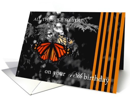 48th Birthday Brother-In-Law Monarch Butterfly card (720095)