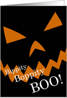 Bippity Boppity BOO! Spooky Smiling Face from Babysitter card