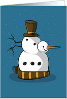 Holiday Christmas snowman humorous card