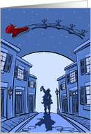 Boston Christmas Paul Revere Santa card