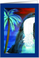 Tropical Falls Love and Romance Waterfalls card