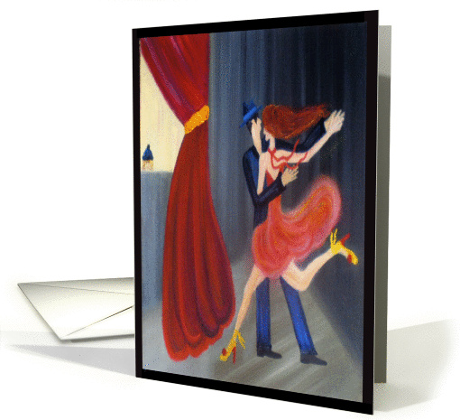 Peek-A-Boo Tango Invitation to dance recital card (525165)