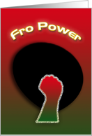 Afro Power Abstract card