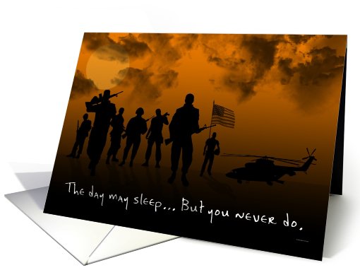 The day may sleep but you never do. card (552308)