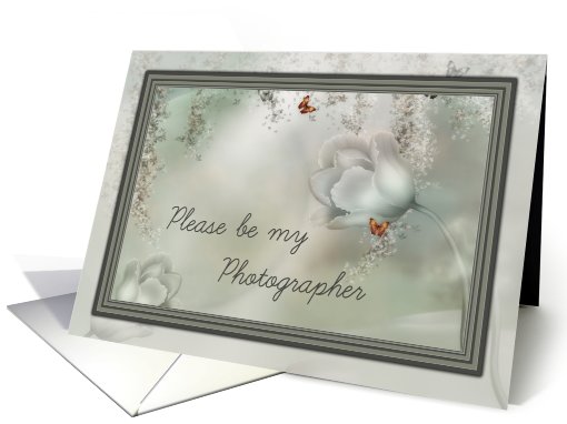 Please be my photographer tulips and butterflies card (561236)