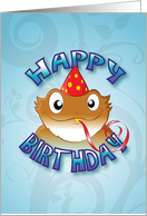 bearded dragon - hat & whistle card