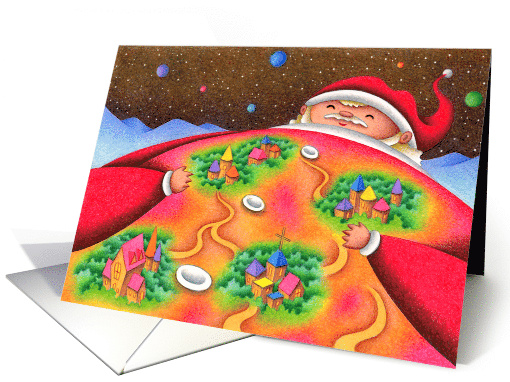 Father Christmas who became town card (524108)