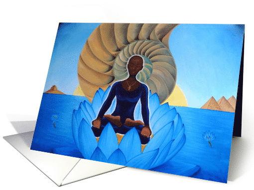 'Blue Lotus' (blank) card (815134)