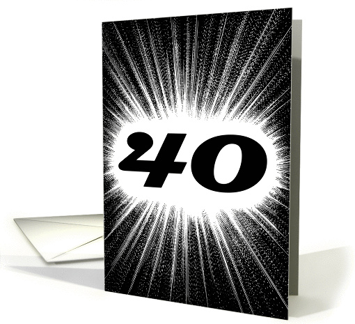 Retro Flash Graphic 40th Birthday Party Invitations card (681140)