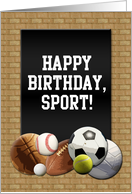 Happy Birthday Kids Sports All Star Soccer Football Baseball Boys card