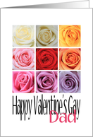 Dad - Happy Valentine’s Gay, Rainbow Roses card