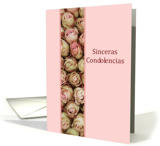 Spanish Sympathy Pink Roses card (1051865)