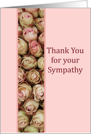 Thank You for your Sympathy Pink Roses card