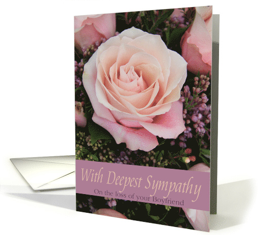 Sympathy Loss of Boyfriend Pink Rose card (1052795)