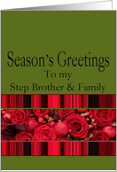 Step Brother & Family - Season’s Greetings roses and winter berries card