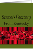 Kentucky - Season’s Greetings roses & winter berries card