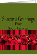 South Carolina - Season’s Greetings roses & winter berries card