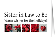 Sister in Law to Be - Red Collage warm holiday wishes card
