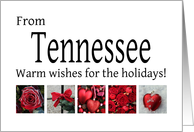 Tennessee - Red Collage warm holiday wishes card