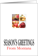 Montana Season’s Greetings - 4 Ornaments collage card