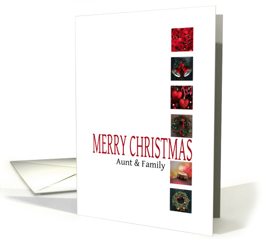 Aunt & Family - Merry Christmas - Red christmas collage card (1130666)