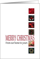 From our home to yours - Merry Christmas - Red christmas collage card