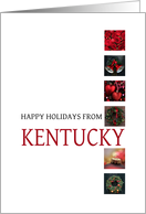 Kentucky Happy Holidays - Red christmas collage card