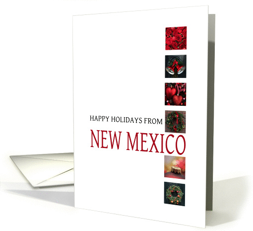 New Mexico Happy Holidays - Red christmas collage card (1135362)