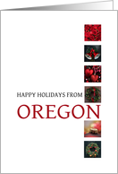 Oregon Happy Holidays - Red christmas collage card