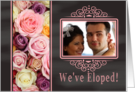 Weve Eloped! - Chalkboard roses - Custom Front card