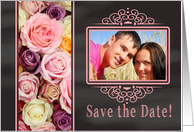 Save the Date - Chalkboard roses - Custom Front card