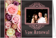 Vow Renewal Invitation - Chalkboard roses - Custom Front card