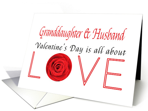 Granddaughter & Husband - Valentine's Day is All about love card