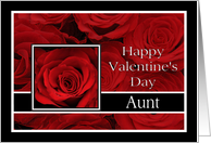 Aunt - Valentine’s Day Roses red, black and white card
