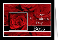 Boss - Valentine’s Day Roses red, black and white card