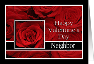 Neighbor - Valentine’s Day Roses red, black and white card
