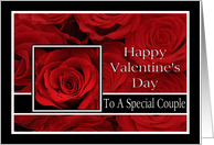 Special Couple - Valentine’s Day Roses red, black and white card