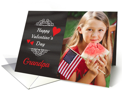 Grandpa - Valentine's Day Card Chalkboard look Photo card (1204062)